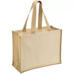 Brand Lab - Jute Canvas Shopper (One Size) (Natural) - Natural