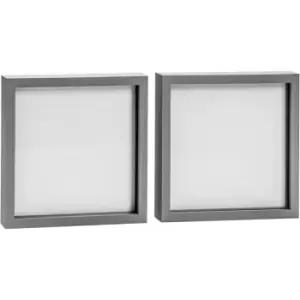 3D Box Photo Frames - 20 x 20' - Grey - Pack of 2 - Nicola Spring