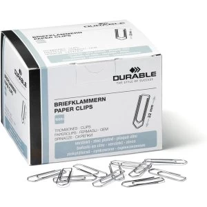 Durable Paper Clips Box Of 1000 Clips