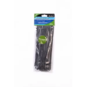 100 Piece 4.8MM X 200MM Black Cable Ties