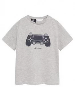 Mango Boys Playstation Short Sleeve T-Shirt - Grey, Size 9 Years