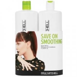 Paul Mitchell Smoothing Super Skinny Daily Shampoo 1000ml and Treatment 1000ml