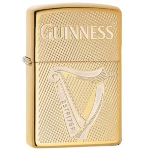 Zippo Guinness Harp High Polish Brass Windproof Lighter