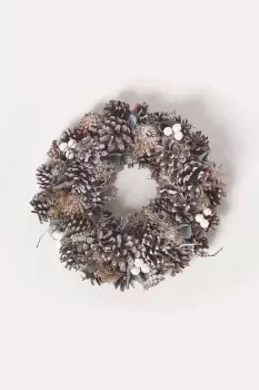 Frosted Pinecone Christmas Wreath