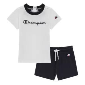 Champion T Shirt & Short Set - White