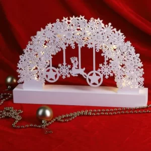 Christmas Arch XL LED Candle Bridge Window Decoration Ornament Xmas Scenery New Snowflake