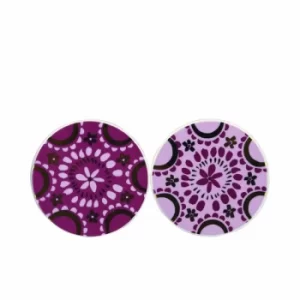 Bohemian Assorted Coasters Plum and Gold (One Random Supplied)