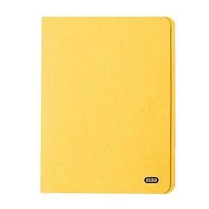 Elba Boston Foolscap Square Cut Folder Pressboard 300 Micron 32mm Yellow Pack of 50