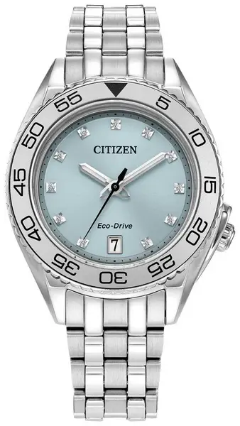 Citizen FE6161-54L Womens Diamond Eco-Drive Blue Dial Watch