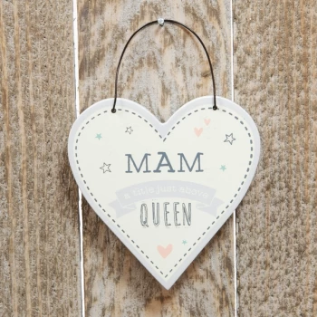 Love Life Mini Heart Plaque - Mam