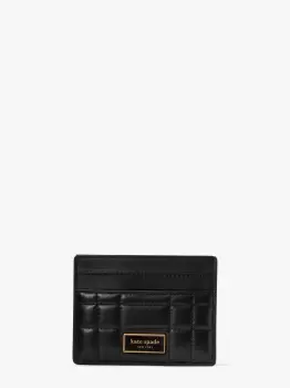 Kate Spade Morgan Saffiano Leather Card Holder, Black, One Size