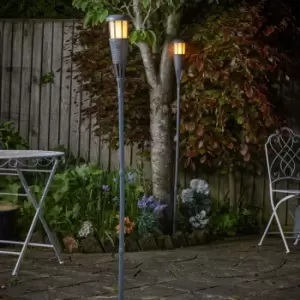 Smart Garden Tiki Slate Flame Solar-Powered LED Outdoor Stake Light