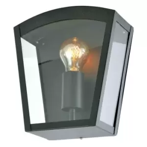 Zinc ARTEMIS Outdoor Curved Box Lantern Black