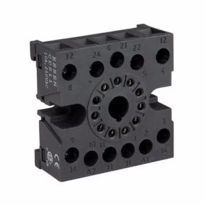 Greenbrook Round 11 pin DIN Rail base for Plug in 3 Pole Relay