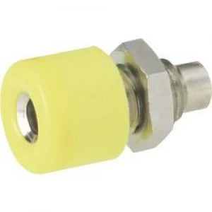 Mini jack socket Socket vertical vertical Pin diameter 2.6mm Yellow