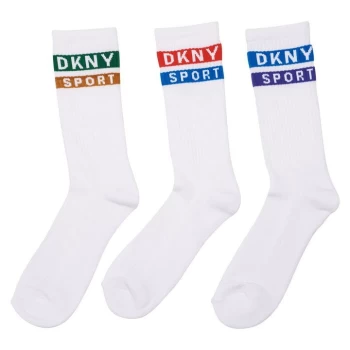 DKNY 3 Pack Socks - White