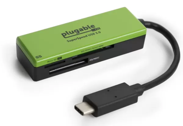 PLUGABLE USB C SD Card Reader