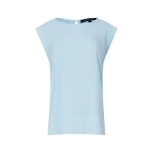 French Connection Crepe Light Cap-Sleeve Top - Blue
