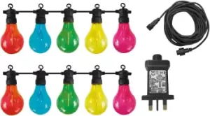 Party Lights with 10 Multi-Coloured Lamps 24V - 10m