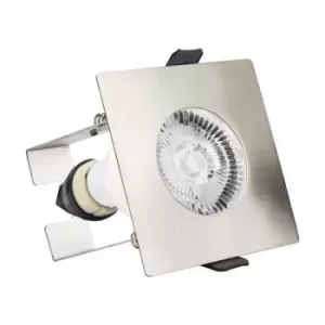 Integral EvoFire Fire Rated Low Profile Fixed Square Downlight with Insulation Guard - Satin Nickel