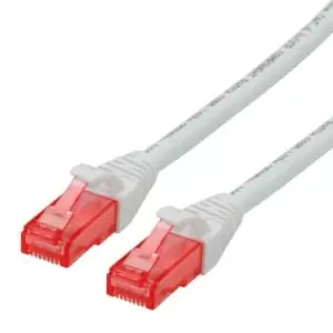 Roline White Cat6 Cable, U/UTP, Male RJ45, Terminated, 5m