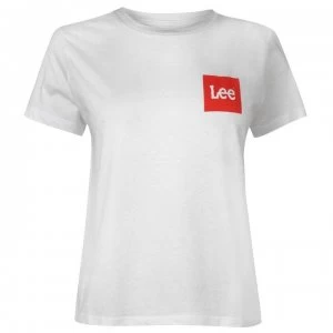 Lee Jeans Boxed Logo T Shirt Womens - WHITE