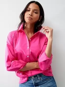 Only Cotton Loose Fit Shirt - Pink, Size XS, Women