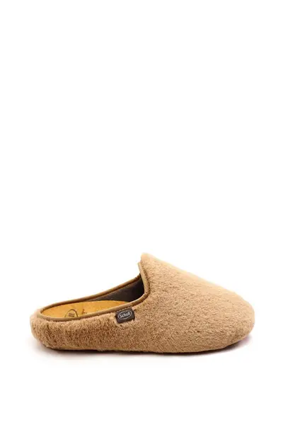 Scholl 'Maddy' Fluffy Slippers Camel
