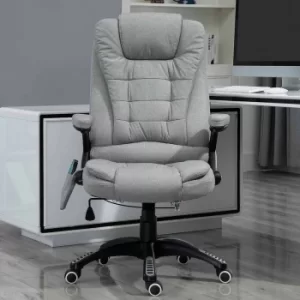 Albany Linen Executive Chair with Heating and Massage Function, Grey