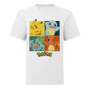 Pokemon Childrens/Kids Squares T-Shirt (12-13 Years) (White)