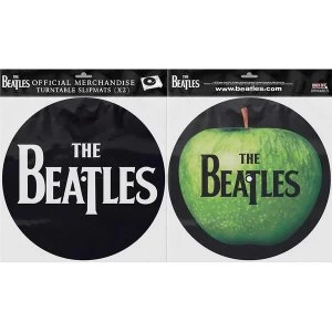 The Beatles - Drop T Logo & Apple Turntable Slipmat Set