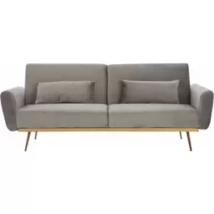 Hatton Grey Velvet Sofa Bed - Premier Housewares