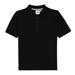 Boss Tonal Polo Shirt Juniors - Black
