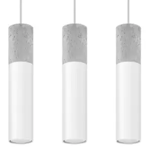 Borgio Triple Hanging Pendant Light Grey, White GU10