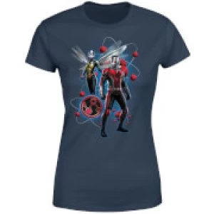 Ant-Man And The Wasp Particle Pose Womens T-Shirt - Navy - L