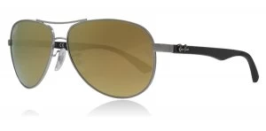 Ray-Ban Carbon Fibre Sunglasses Shiny Gunmetal 004/N3 Polariserade 58mm