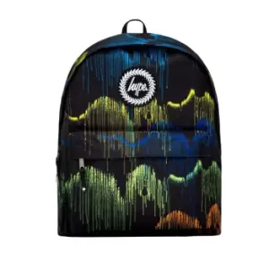 Hype Dark Forest Wave Drips Backpack (One Size) (Black/Green/Blue)