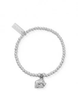 ChloBo Childrens Sterling Silver Cute Charm Elephant Bracelet - Silver