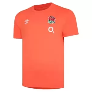 Umbro England Rugby Travel T Shirt Mens - Orange