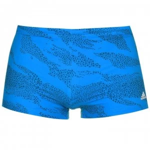 adidas Mens Primeblue Swim Boxer Trunks - S Blue/White