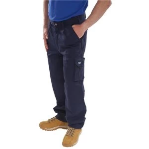 Click Traders Newark Cargo Trousers 320gsm 48 Tall Navy Blue Ref