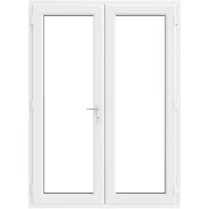 Crystal uPVC French Door Left Hand Master 1690mm x 2055mm Clear Double Glazed White