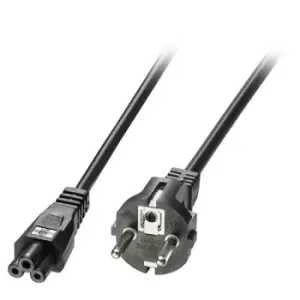 Lindy 2m Schuko 2 Pin Plug To IEC C5 Power Cable Black