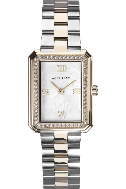 Accurist Pearl And Two-Tone Rose Watch - 8362S - multicoloured