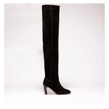 Reiss Raquel Knee High Boots - Black