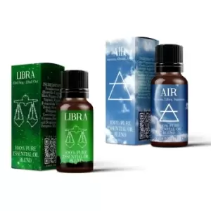 Air Element & Libra Zodiac Sign Astrology Essential Oil Blend Twin Pack (2x10ml)