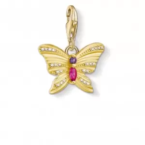 Sterling Silver Butterfly Gold Charm Pendant 1830-995-7