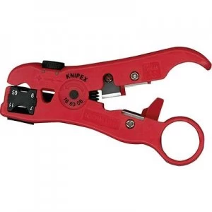 Knipex 16 60 06 SB Cable stripper Suitable for Coaxial cables RG59, RG6, RG7, RG11