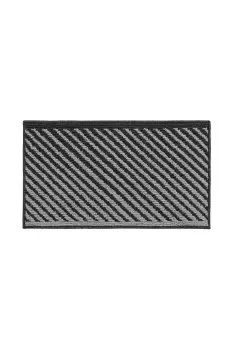 JVL Stellar Black Indoor Machine Washable Doormat 40 x 70cm - wilko