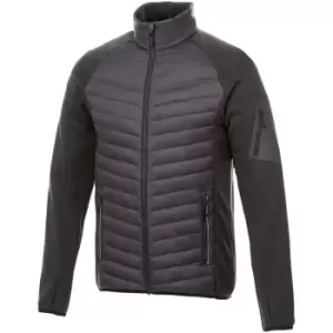 Elevate Mens Banff Hybrid Insulated Jacket (M) (Storm Grey)
